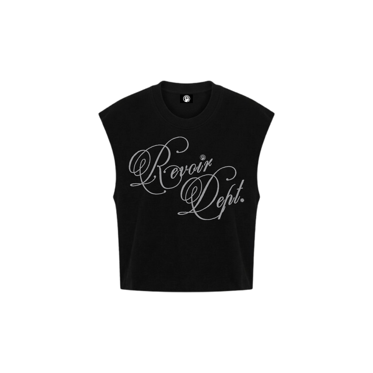 444 BLACK MUSCLE TEE